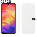 25 PCS Soft Hydrogel Film Full Cover Front Protector con cotone alcolico + Scratch Card per Xiaomi Redmi Note 7