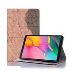 Custodia in pelle a vibrazione orizzontale con struttura cartografica con supporto e slot per schede e portafoglio per Galaxy Tab A 8.0 (2019) (arancione)