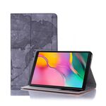 Custodia in pelle a vibrazione orizzontale con struttura cartografica con supporto e slot per schede e portafoglio per Galaxy Tab A 8.0 (2019) (grigio)
