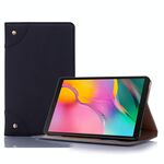 Custodia in pelle a ribaltamento orizzontale stile libro retrò con supporto, slot per schede e portafoglio per Galaxy Tab A 8.0 (2019) (nero)
