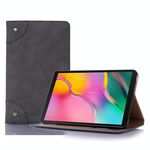 Custodia in pelle a ribaltamento orizzontale stile libro retrò con supporto, slot per schede e portafoglio per Galaxy Tab A 8.0 (2019) (grigio)