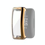 Per Fitbit Inspire 2 Copertura completa Custodia protettiva in TPU (oro rosa)