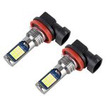 H11 / H8 2 PCS DC12-24V / 8.6W Fendinebbia a doppio colore per auto con 24 LED SMD-3030 e corrente costante, confezione della borsa (luce bianca + luce calce)