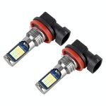 H11 / H8 2 PCS DC12-24V / 8.6W Fendinebbia a doppio colore per auto con 24 LED SMD-3030 e corrente costante, confezione della borsa (luce bianca + luce blu ghiaccio)
