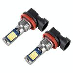 H11 / H8 2 PCS DC12-24V / 8.6W Fendinebbia a doppio colore per auto con 24 LED SMD-3030 e corrente costante, confezione della borsa (luce bianca + luce dorata)