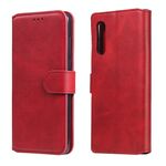 Per LG Velvet 4G / Velvet 5G / G9 Custodia classica in pelle di vitello con struttura in PU + TPU, con supporto, slot per schede e portafoglio (rosso)