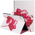 Per Samsung Galaxy Tab S6 T860 Custodia in pelle a vibrazione orizzontale con motivo dipinto 3D con supporto e slot per schede e portafoglio e funzione sleep / wake-up (rosa rossa)