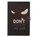 Per Samsung Galaxy Tab S6 T860 Custodia in pelle a vibrazione orizzontale con motivo dipinto con supporto e slot per schede e portafoglio e funzione sleep / Wake-up (occhio)