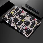 Per Samsung Galaxy Tab S6 T860 Custodia in pelle a vibrazione orizzontale con motivo dipinto con supporto e slot per schede e portafoglio e funzione di sospensione / sveglia (gatti)
