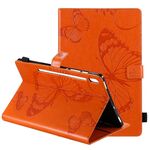 Per Samsung Galaxy Tab S6 T860 Custodia in pelle a vibrazione orizzontale con motivo a farfalla stampato con supporto e slot per schede e portafoglio e funzione di sospensione / sveglia