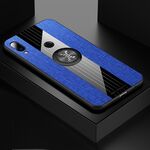 Per Meizu Nota 9 Xinli Cuciture Texture Texture Cassa protettiva in TPU antiurto con supporto ad anello (blu)