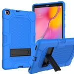 Per Samsung Galaxy Tab A 10.1 (2019) / T510 Custodia protettiva in silicone antiurto per robot a colori a contrasto + PC con supporto (blu nero)
