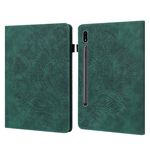 Per Samsung Galaxy Tab S8 / GALAXY TAB S7 T875 PEACCK Pattern Pattern TPU + PU Custodia in pelle flip orizzontale con supporto e carte da stampa e portafoglio (verde)