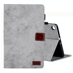 Per Galaxy Tab A 8.0 e S Pen (2019) Custodia in pelle ribaltabile orizzontale stile business, con supporto e slot per schede, cornice per foto e funzione di sospensione / sveglia (grigio)