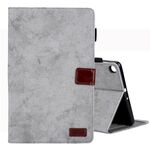 Per Galaxy Tab A 8.0 (2019) / T290 Custodia in pelle ribaltabile orizzontale stile business, con supporto e slot per scheda, cornice per foto e funzione di sospensione / sveglia (grigio)