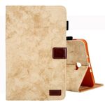 Per Galaxy Tab A 10.1 (2016) / T580 Custodia in pelle a ribaltamento orizzontale stile business, con supporto e slot per scheda, cornice per foto e funzione di sospensione / sveglia (giallo)