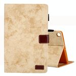 Per Galaxy Tab A 10.1 (2019) Custodia in pelle a ribaltamento orizzontale stile business, con supporto, slot per schede, cornice per foto e funzione di sospensione / sveglia (giallo)