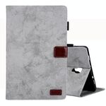 Per Galaxy Tab A 10.5 / T590 Custodia in pelle ribaltabile orizzontale stile business, con supporto e slot per schede, cornice per foto e funzione di sospensione / sveglia (grigio)