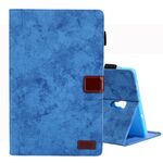 Per Galaxy Tab A 10.5 / T590 Custodia in pelle a ribaltamento orizzontale stile business, con supporto e slot per schede, cornice per foto e funzione di sospensione / sveglia (blu)