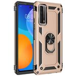 Per Huawei P Smart 2021 custodia protettiva TPU + PC antiurto con supporto rotante a 360 gradi (oro)