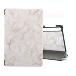 Per Galaxy Tab S6 10.5 T860 Custodia in pelle a vibrazione orizzontale con motivo a struttura in marmo, con supporto a tre pieghe e funzione Sleep / Wake-up (grigio)