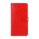 Per Asus Rog Phone 5 Idewei Crazy Horse Texture Custodia in pelle a flip orizzontale con supporto e carte e portafoglio (rosso)