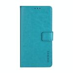 Per OnePLUS 9 Idewei Crazy Horse Texture Custodia in pelle a flip orizzontale con titolare e slot per schede e portafoglio (Sky Blue)