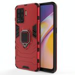 Per custodia protettiva antiurto APPO A94 PC + TPU OPPO A94 con supporto ad anello magnetico (rosso)