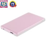 Custodia esterna SATA e IDE per HDD da 2,5 pollici ad alta velocità, supporto USB 3.0 (rosa)