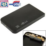 Custodia esterna per HDD SATA da 2,5 pollici, dimensioni: 126 mm x 75 mm x 13 mm (nero)