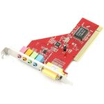 Scheda audio PCI Crystal a 4 canali (rossa)