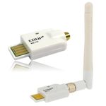 Mini scheda adattatore USB wireless ad alta potenza 802.11N 150M (bianca)