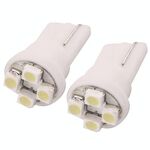 Lampadina LED T10 blu a 4 LED per auto (coppia) (luce blu)