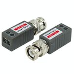 2 PCS 1 canale Passive Video PASSIVO BALUN UTP BNC CAT5 TRACESESSEGITER (Grigio)
