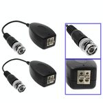2 PCs Video UTP Video Balun ricetrasmettitore (nero)