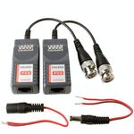 2 PC Video passivo Balun con potenza video / dati (grigio)