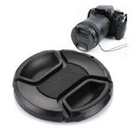 Copriobiettivo fotocamera con presa centrale da 62 mm (nero)