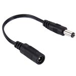 Cavo connettore di alimentazione CC da 5,5 x 2,1 mm femmina a 5,5 x 2,5 mm maschio CC per adattatore per laptop, lunghezza: 15 cm (nero)