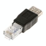 Adattatore RJ45 maschio a USB AF (nero)