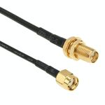 Cavo da maschio a femmina RP-SMA wireless a 2,4 GHz (cavo di prolunga per antenna ad alta frequenza 178), lunghezza: 6 m (nero)