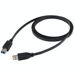 Cavo da USB 3.0 AM a BM, lunghezza: 1,8 m (nero)