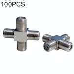 100 PCS 1 F femmina a 3 F femmina Jack 4 vie F Splitter TV adattatore connettore coassiale