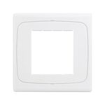 Piastra a muro con vite per inserti vuoti - 3 fori, utilizzabile in tutto il mondo (bianca)