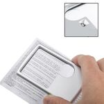 Lente d'ingrandimento per gioielli 6X / 3X con design a carta di credito illuminata a LED 1 (argento)