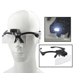 Occhiali di ingrandimento multifunzionali 1.0X / 1.5X / 2.0X / 2.5X / 3.5X con luci a 2 LED, consegna a colori casuali