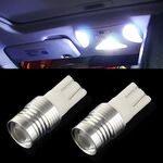 2 PCS T10 3W Lampadina LED per auto a luce bianca, DC 12V