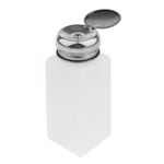 Flacone contenitore per alcol e liquidi push-down da 250 ml (bianco)