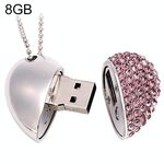 Disco flash USB con gioielli con diamanti a forma di cuore, speciale per regali di San Valentino (8 GB)