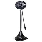 Fotocamera / webcam per PC senza driver USB 2.0 da 5,0 megapixel con microfono e 4 luci LED, lunghezza del cavo: 1,1 m