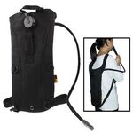 Zaino per sacca idrica in nylon da 2,5 litri con tubo / sacca d'acqua (nero)